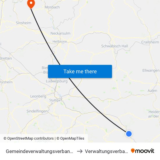 Gemeindeverwaltungsverband Lonsee-Amstetten to Verwaltungsverband Waibstadt map