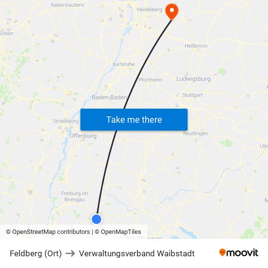 Feldberg (Ort) to Verwaltungsverband Waibstadt map