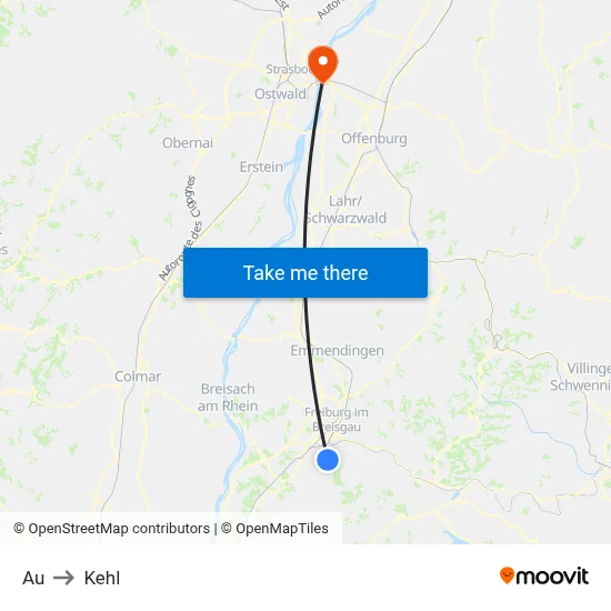 Au to Kehl map