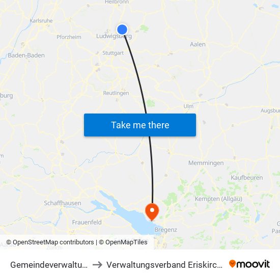 Gemeindeverwaltungsverband Steinheim-Murr to Verwaltungsverband Eriskirch-Kressbronn am Bodensee-Langenargen map