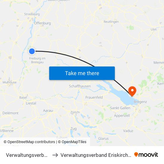 Verwaltungsverband Nördlicher Kaiserstuhl to Verwaltungsverband Eriskirch-Kressbronn am Bodensee-Langenargen map