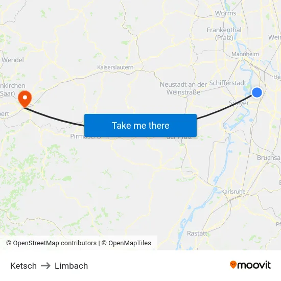 Ketsch to Limbach map
