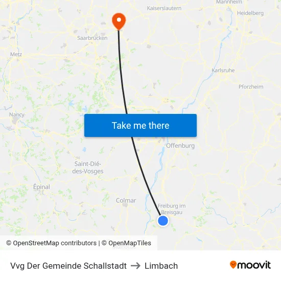 Vvg Der Gemeinde Schallstadt to Limbach map