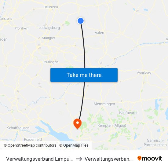 Verwaltungsverband Limpurger Land to Verwaltungsverband Gullen map