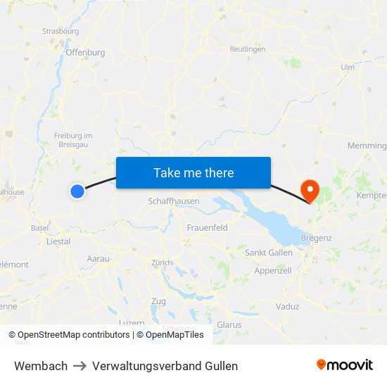Wembach to Verwaltungsverband Gullen map