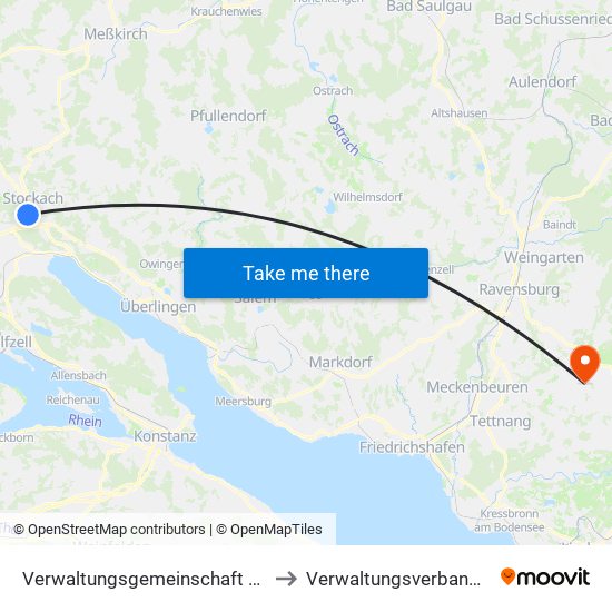 Verwaltungsgemeinschaft Stockach to Verwaltungsverband Gullen map