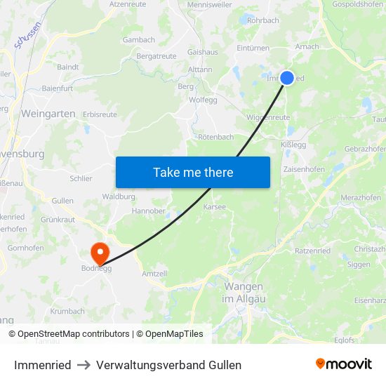 Immenried to Verwaltungsverband Gullen map
