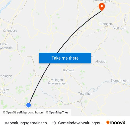 Verwaltungsgemeinschaft Titisee-Neustadt to Gemeindeverwaltungsverband Holzgerlingen map