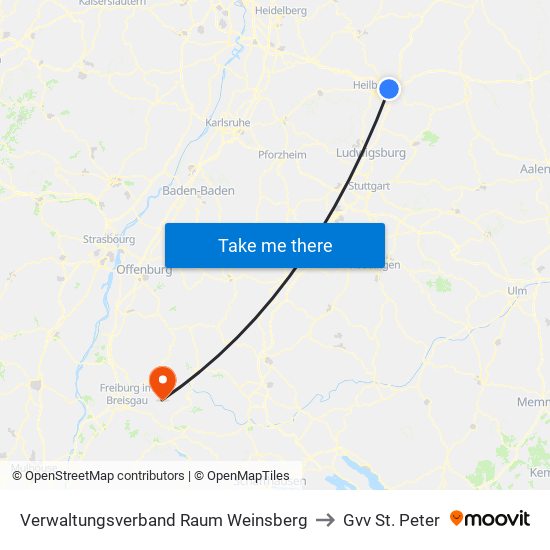 Verwaltungsverband Raum Weinsberg to Gvv St. Peter map