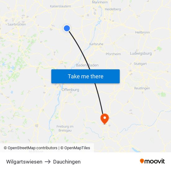 Wilgartswiesen to Dauchingen map