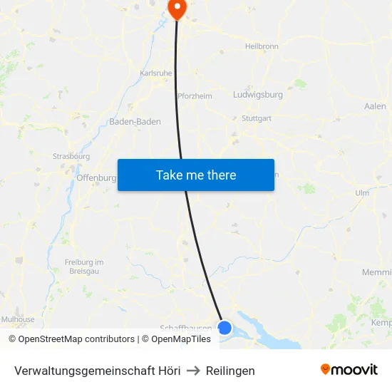 Verwaltungsgemeinschaft Höri to Reilingen map