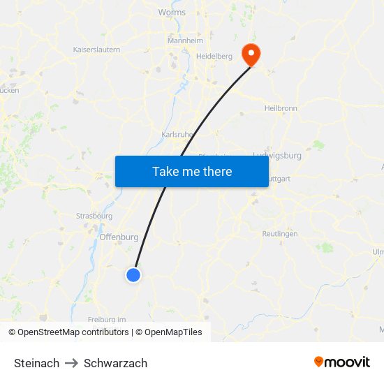 Steinach to Schwarzach map