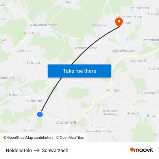 Neidenstein to Schwarzach map
