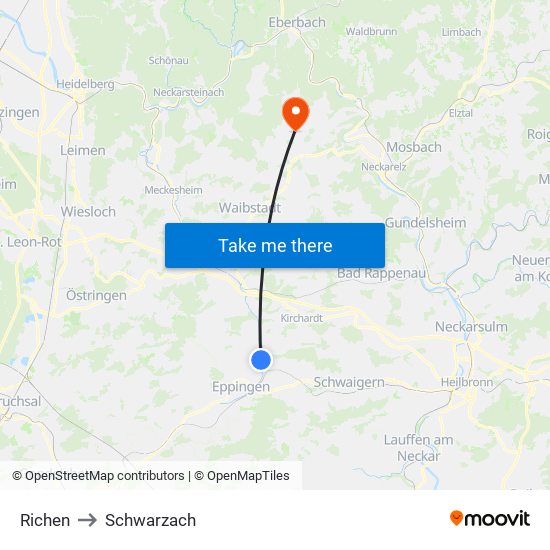 Richen to Schwarzach map