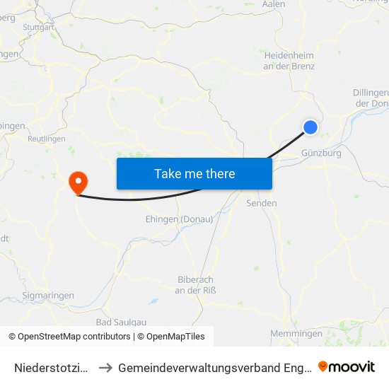 Niederstotzingen to Gemeindeverwaltungsverband Engstingen map