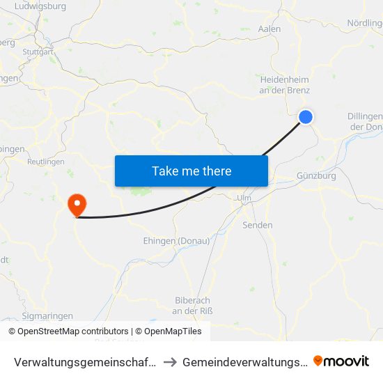 Verwaltungsgemeinschaft Giengen An Der Brenz to Gemeindeverwaltungsverband Engstingen map