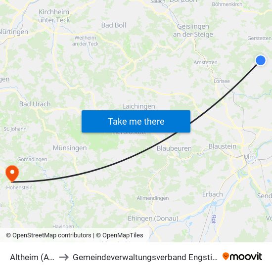 Altheim (Alb) to Gemeindeverwaltungsverband Engstingen map