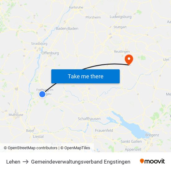 Lehen to Gemeindeverwaltungsverband Engstingen map