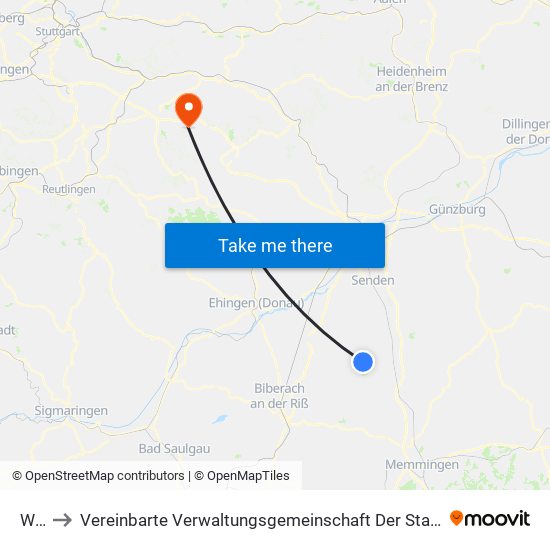 Wain to Vereinbarte Verwaltungsgemeinschaft Der Stadt Weilheim An Der Teck map