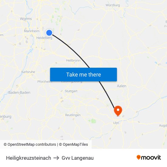 Heiligkreuzsteinach to Gvv Langenau map