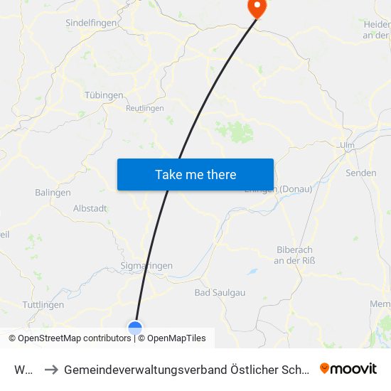 Wald to Gemeindeverwaltungsverband Östlicher Schurwald map