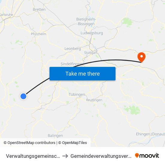 Verwaltungsgemeinschaft Pfalzgrafenweiler to Gemeindeverwaltungsverband Östlicher Schurwald map