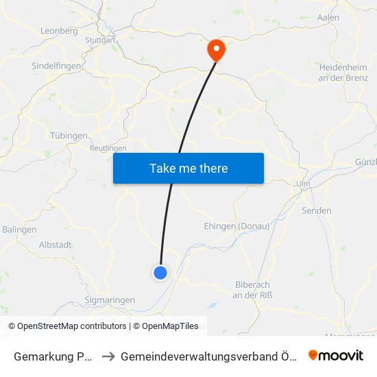 Gemarkung Pflummern to Gemeindeverwaltungsverband Östlicher Schurwald map