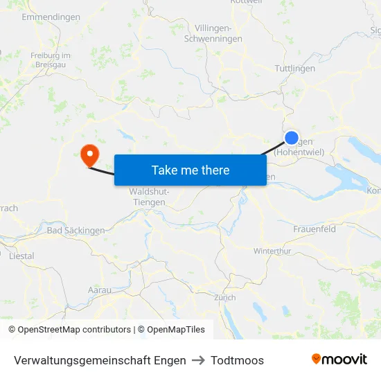 Verwaltungsgemeinschaft Engen to Todtmoos map