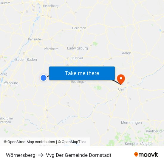 Wörnersberg to Vvg Der Gemeinde Dornstadt map