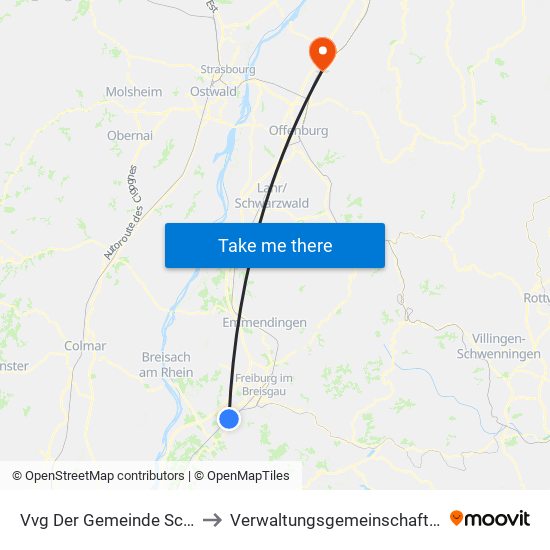 Vvg Der Gemeinde Schallstadt to Verwaltungsgemeinschaft Oberkirch map