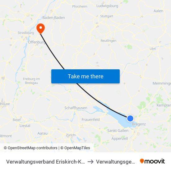 Verwaltungsverband Eriskirch-Kressbronn am Bodensee-Langenargen to Verwaltungsgemeinschaft Oberkirch map