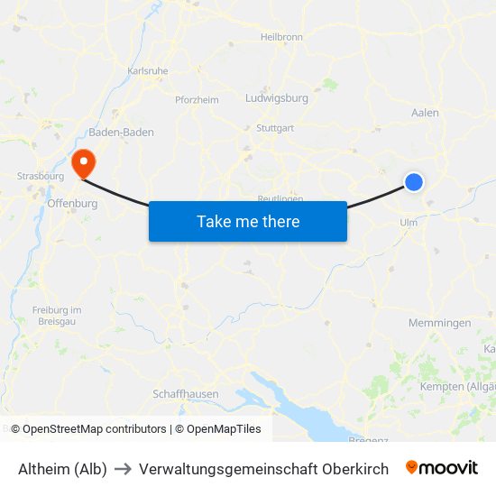 Altheim (Alb) to Verwaltungsgemeinschaft Oberkirch map