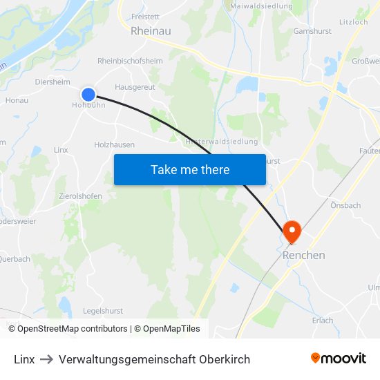 Linx to Verwaltungsgemeinschaft Oberkirch map