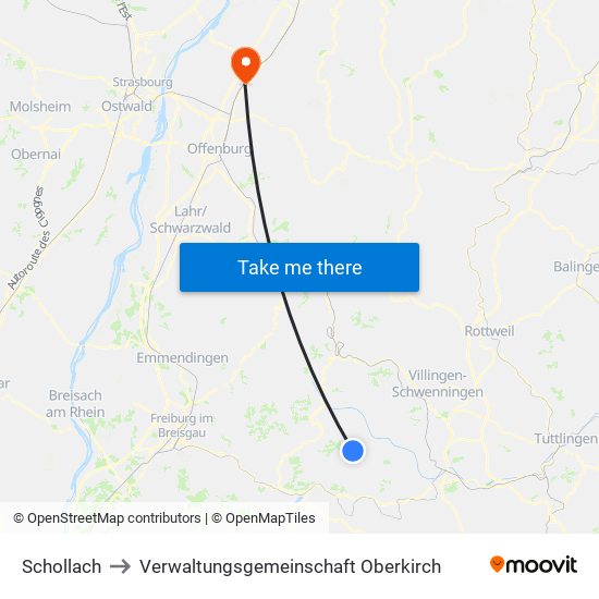 Schollach to Verwaltungsgemeinschaft Oberkirch map