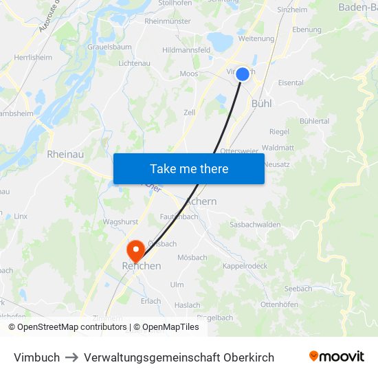 Vimbuch to Verwaltungsgemeinschaft Oberkirch map