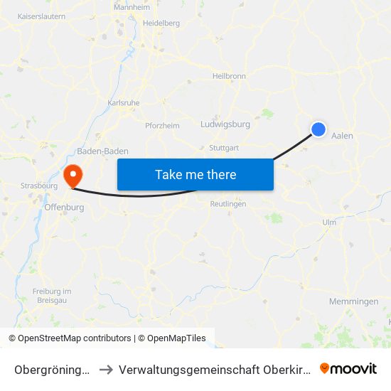 Obergröningen to Verwaltungsgemeinschaft Oberkirch map
