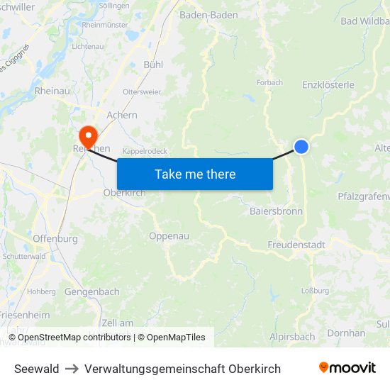 Seewald to Verwaltungsgemeinschaft Oberkirch map