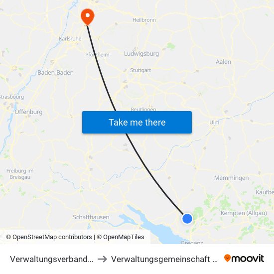 Verwaltungsverband Gullen to Verwaltungsgemeinschaft Bruchsal map