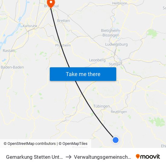 Gemarkung Stetten Unter Holstein to Verwaltungsgemeinschaft Bruchsal map