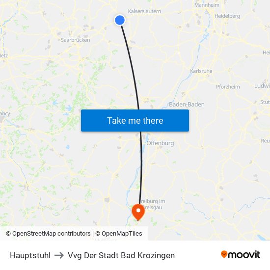 Hauptstuhl to Vvg Der Stadt Bad Krozingen map