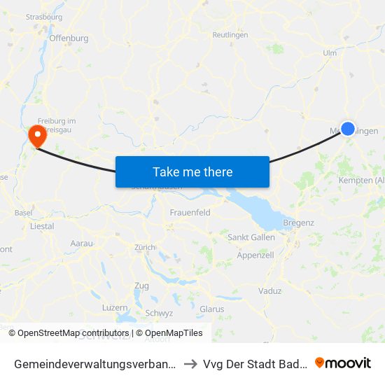 Gemeindeverwaltungsverband Rot-Tannheim to Vvg Der Stadt Bad Krozingen map