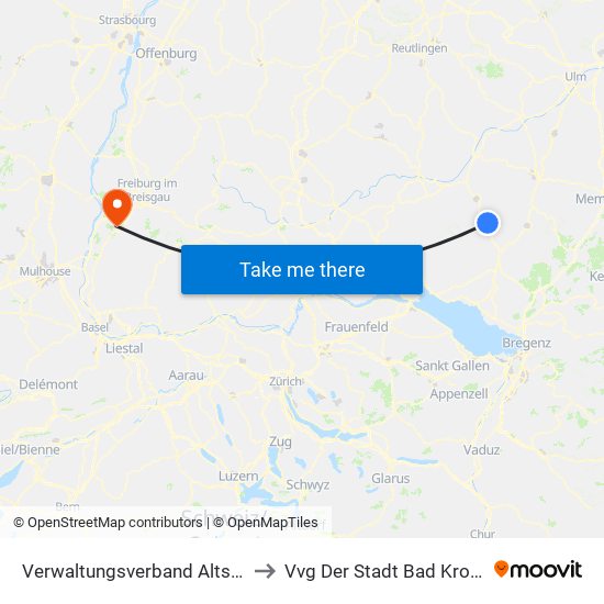 Verwaltungsverband Altshausen to Vvg Der Stadt Bad Krozingen map