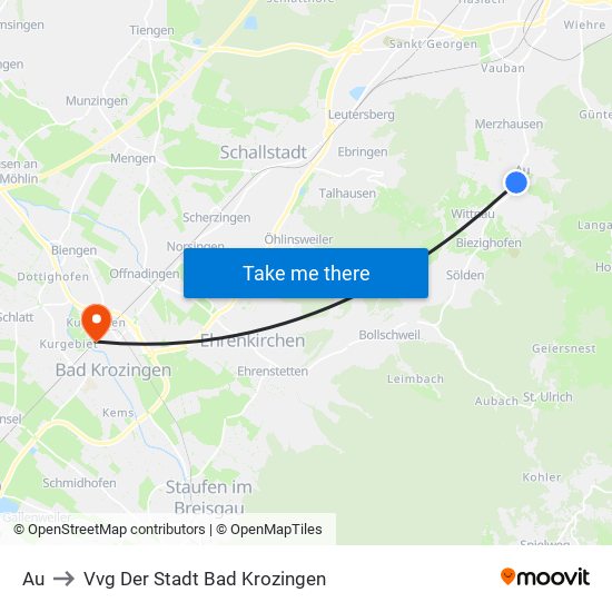 Au to Vvg Der Stadt Bad Krozingen map