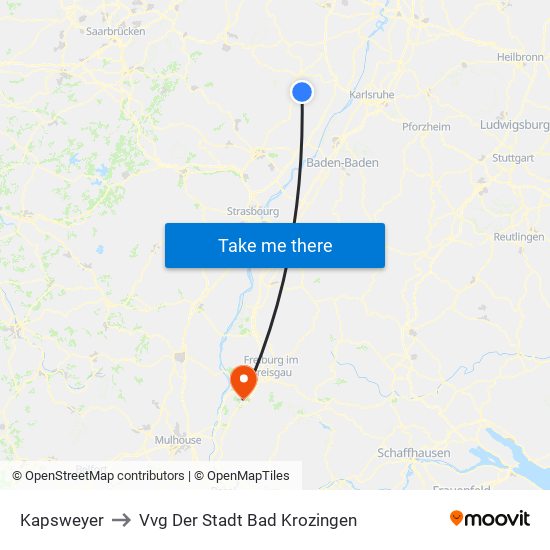 Kapsweyer to Vvg Der Stadt Bad Krozingen map