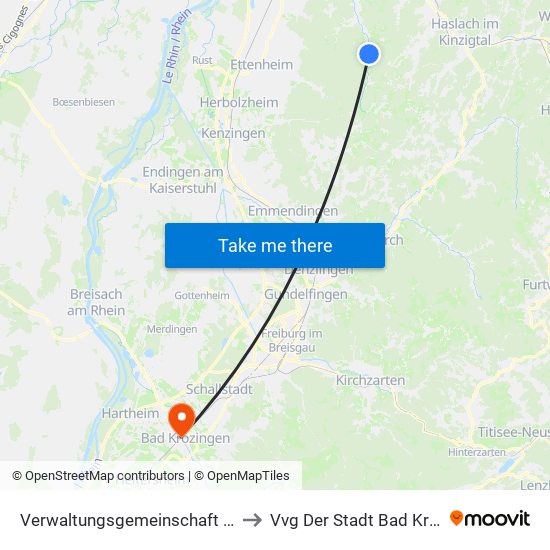 Verwaltungsgemeinschaft Seelbach to Vvg Der Stadt Bad Krozingen map