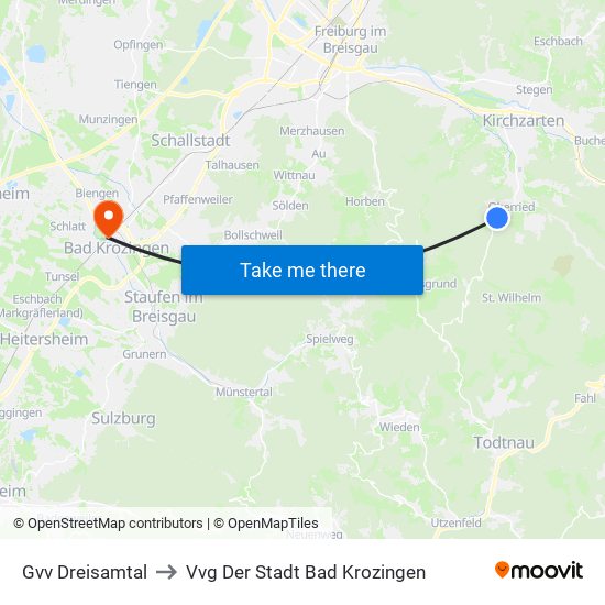 Gvv Dreisamtal to Vvg Der Stadt Bad Krozingen map