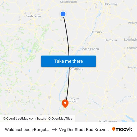 Waldfischbach-Burgalben to Vvg Der Stadt Bad Krozingen map