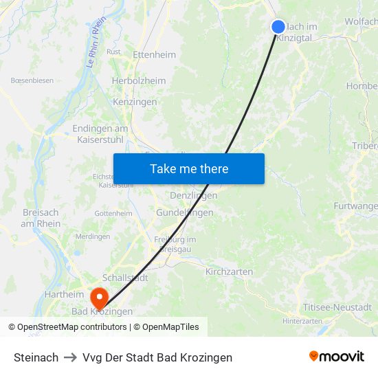 Steinach to Vvg Der Stadt Bad Krozingen map