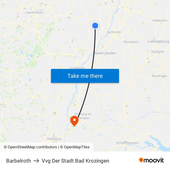 Barbelroth to Vvg Der Stadt Bad Krozingen map