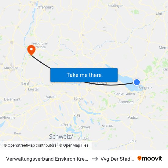 Verwaltungsverband Eriskirch-Kressbronn am Bodensee-Langenargen to Vvg Der Stadt Bad Krozingen map